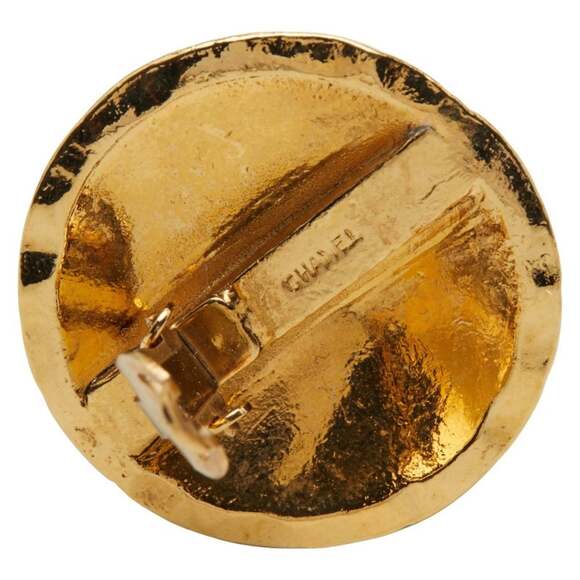 CHANEL Gold Logo Earrings - Picture 4 of 5